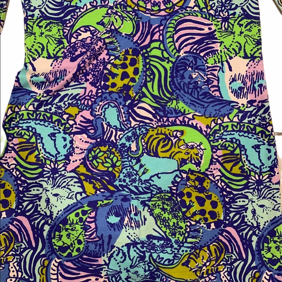 Lilly Pulitzer V neck dress M cats - Picture 7 of 8